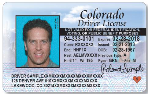colorado drivers license previous type notes